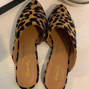 Leopard Print Mules